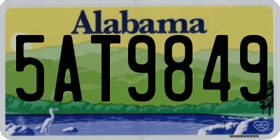 AL license plate 5AT9849