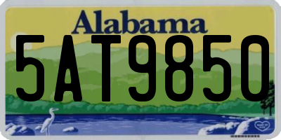 AL license plate 5AT9850