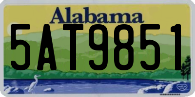 AL license plate 5AT9851