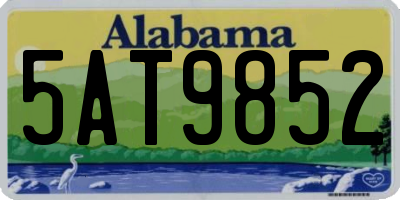 AL license plate 5AT9852