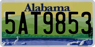 AL license plate 5AT9853
