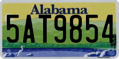 AL license plate 5AT9854