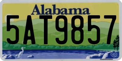 AL license plate 5AT9857