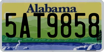 AL license plate 5AT9858