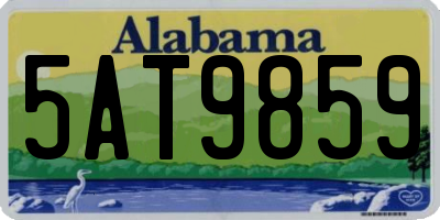 AL license plate 5AT9859