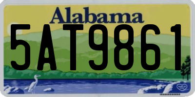 AL license plate 5AT9861