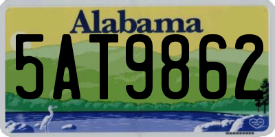 AL license plate 5AT9862