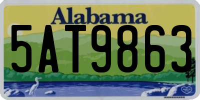 AL license plate 5AT9863