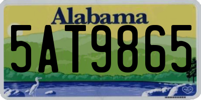 AL license plate 5AT9865
