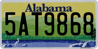 AL license plate 5AT9868