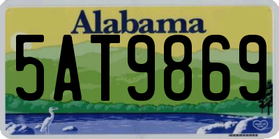 AL license plate 5AT9869
