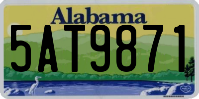 AL license plate 5AT9871