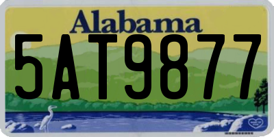 AL license plate 5AT9877