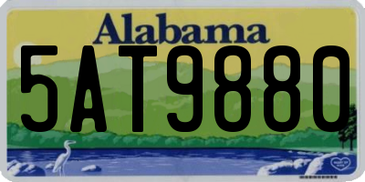 AL license plate 5AT9880