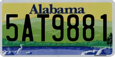 AL license plate 5AT9881