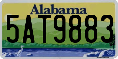AL license plate 5AT9883