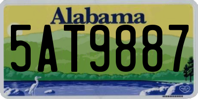 AL license plate 5AT9887