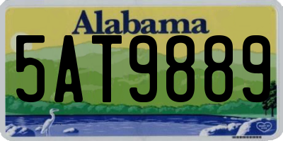 AL license plate 5AT9889