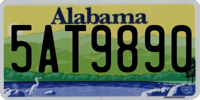 AL license plate 5AT9890