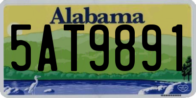 AL license plate 5AT9891