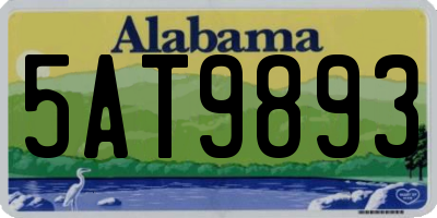 AL license plate 5AT9893