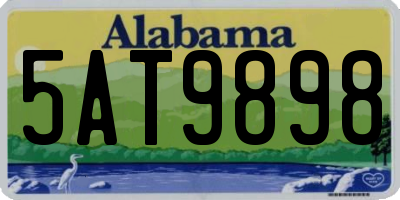 AL license plate 5AT9898