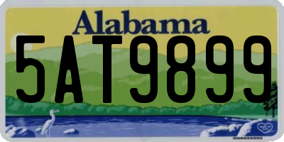 AL license plate 5AT9899