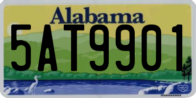 AL license plate 5AT9901