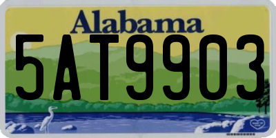 AL license plate 5AT9903