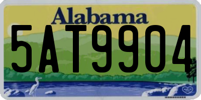 AL license plate 5AT9904