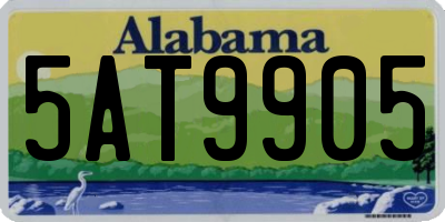 AL license plate 5AT9905