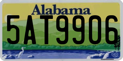 AL license plate 5AT9906