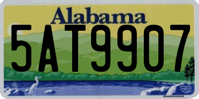 AL license plate 5AT9907