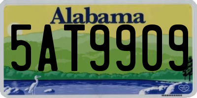 AL license plate 5AT9909