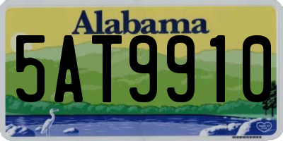 AL license plate 5AT9910