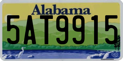 AL license plate 5AT9915