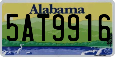 AL license plate 5AT9916