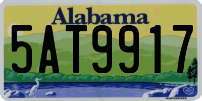 AL license plate 5AT9917