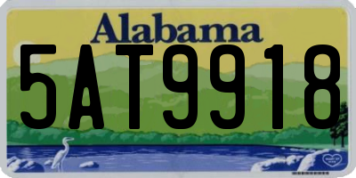 AL license plate 5AT9918
