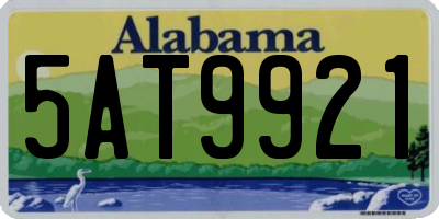AL license plate 5AT9921