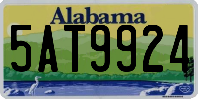 AL license plate 5AT9924