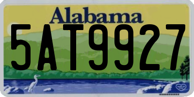 AL license plate 5AT9927