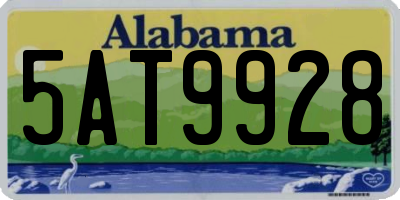 AL license plate 5AT9928