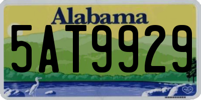 AL license plate 5AT9929