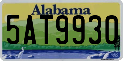 AL license plate 5AT9930