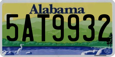 AL license plate 5AT9932