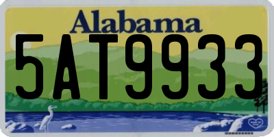 AL license plate 5AT9933