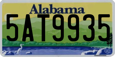 AL license plate 5AT9935