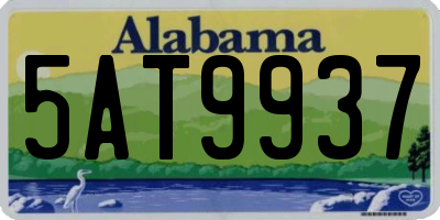 AL license plate 5AT9937