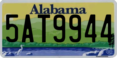 AL license plate 5AT9944